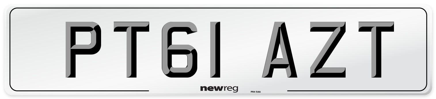 PT61 AZT Number Plate from New Reg
